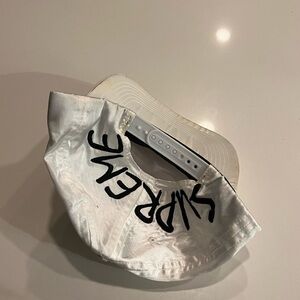 Supreme White Cap with Black Logo